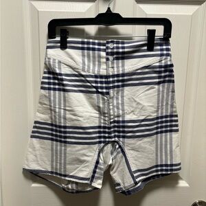 Thom Browne | Blue White Stripe Plaid Trouser Shorts Sz 2‎
